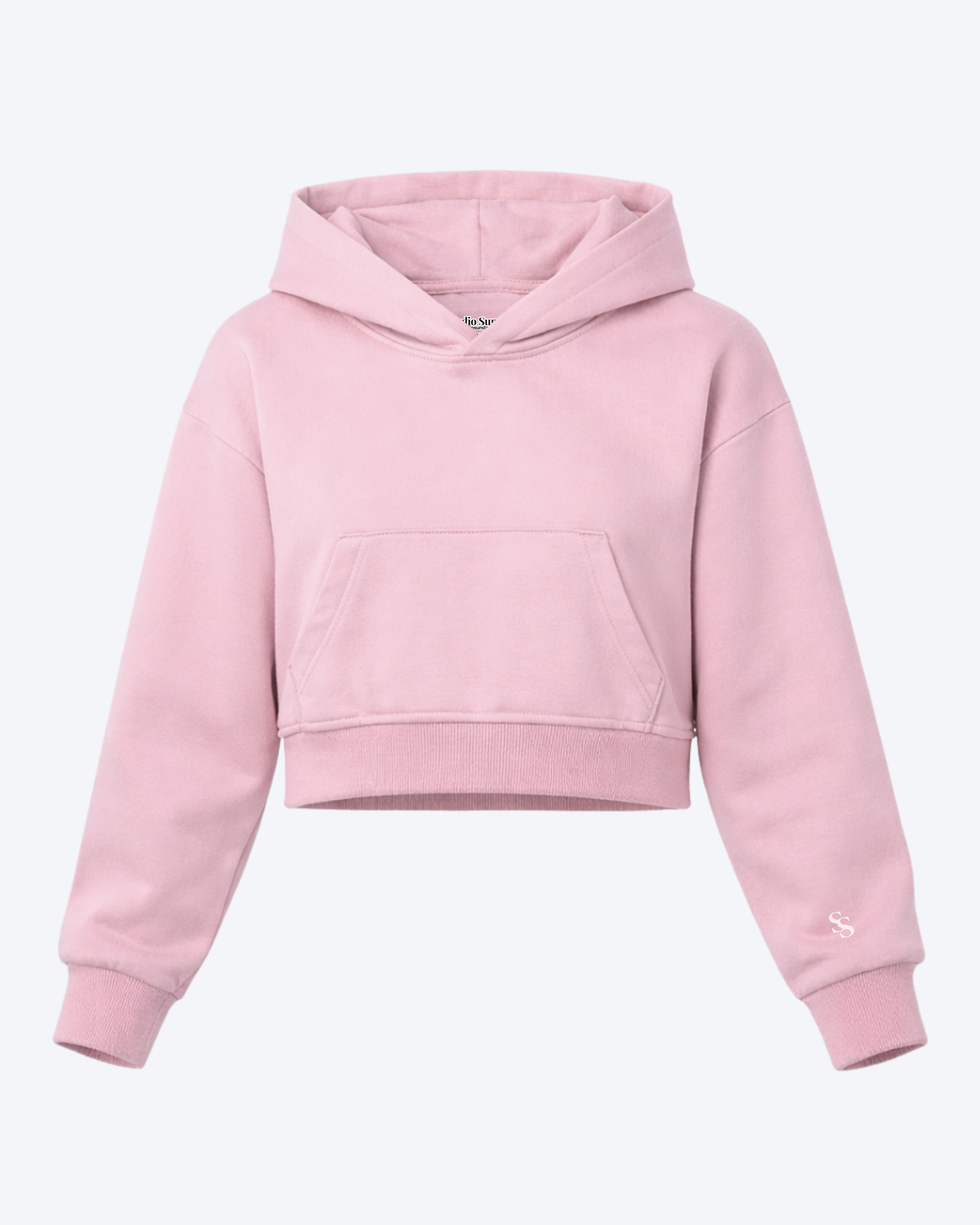 Studio Sundays™ Relaxed Crop Hoodie Pink