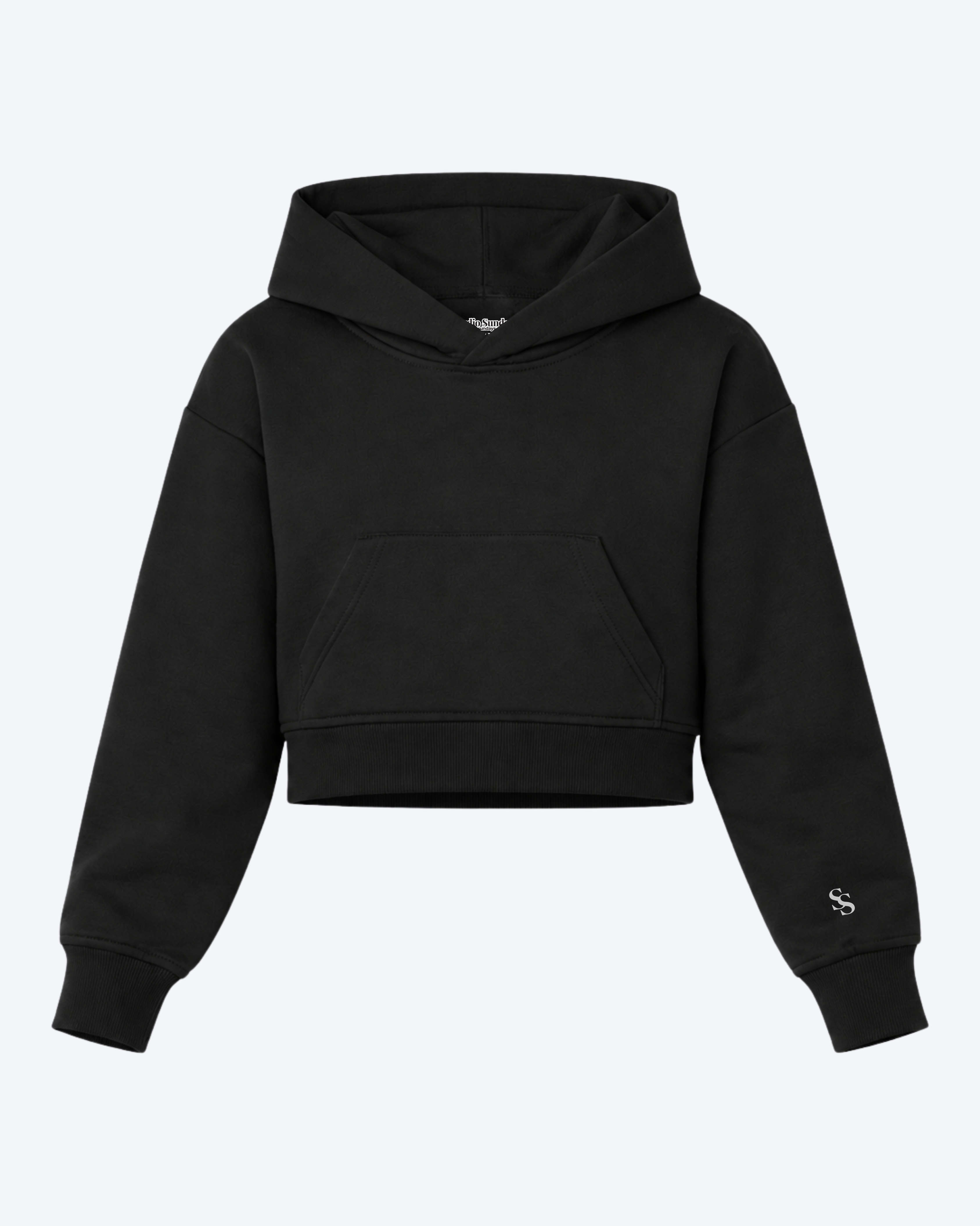 Studio Sundays™ Relaxed Crop Hoodie Black